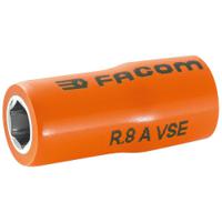 r10avse Facom 1/4 in Drive 10mm Insulated Standard Socket, 6 point, VDE/1000V, 22 mm Overall Length