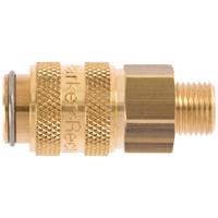 21kbaw13mpn Legris Nickel Plated Brass Female Pneumatic Quick Connect Coupling, BSPP 1/4 in Male 16mm Female Thread