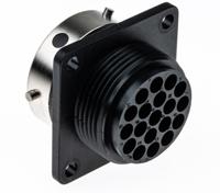 utg01619s Souriau Sunbank by Eaton Circular Connector, 19 Contacts, Flange, Standard Connector, Plug, Female, IP65, UTG Series