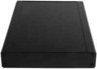 188-1256 RS PRO Black Extruded Aluminium Heat Sink Case, IP40, Black Lid, 300 x 200 x 41mm