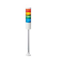 lr6-402pjnw-rygb Patlite LR6 Series Coloured Signal Tower, 4 Lights, 24 V dc, Pole Mount