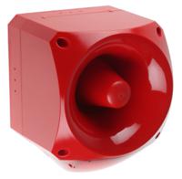 pnc-0035 Klaxon PNC Series Red Sounder Beacon, 10 → 60 V dc, IP66, Side Mount, 120dB at 1 Metre
