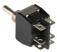 y32cp APEM Toggle Switch, Panel Mount, On-Off-On, DPDT, Tab Terminal