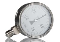 192-6292 RS PRO G 1/2 Analogue Pressure Gauge 1bar Bottom Entry 100mm Outside Diameter, With RS Calibration