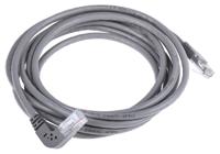 528-0138 RS PRO, 3m Cat5e, Grey RJ45 to Male RJ45 Male, U/UTP Unshielded, Terminated PVC Sheath