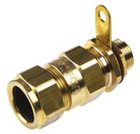 e1wfk220m20 Black Brass Cable Gland, M20 Thread, 15.5mm min., 21.1mm max., IP66