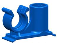 151-00701 HellermannTyton Black Nylon Clip for corrugated tube