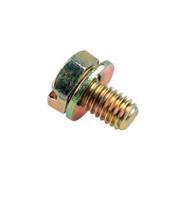 0-367-75 Legrand M6 x 10mm Galvanised Steel Hex Head Sems Screw, Plain Washer Washer