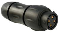 uts1jc1244s Souriau Sunbank by Eaton Circular Connector, 4 Contacts, Cable, Standard Connector, Socket, Female, IP68, IP69K, UTS