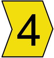 515-03949-hgdc2-5-4-pvc-ye HellermannTyton Helagrip Slide On Cable Markers, Black on Yellow, Pre-printed "4", 2 → 5mm Cable, 515-03949