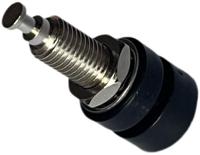 205-411 RS PRO Black Female Banana Connector, 15A, 30 V ac, 60V dc, Nickel Plating