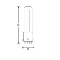 146733 LED PL Glass 2G7 4P 3W (7W) 370lm 840 AC