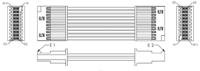 sfsd-10-28-h-0500-dr-nus Samtec 10 Way Female Tiger Eye SFSD to 20 Way Female Tiger Eye SFSD Wire to Board Cable, 120mm