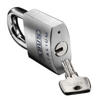 70979 ABUS Key Weatherproof Titanium Safety Padlock, 9.5mm Shackle, 50mm Body