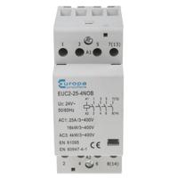 euc2-25-4nob Europa Contactor, 24 V ac Coil, 4-Pole, 25 A, 4 kW, 4NO, 400 V ac