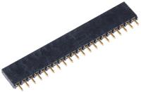 ssq-120-01-g-s Samtec SSQ Series Straight Through Hole Mount PCB Socket, 20-Contact, 1-Row, 2.54mm Pitch, Solder Termination