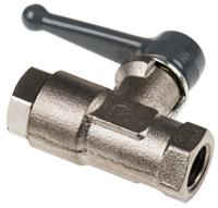 0402-07-13 Legris Brass 2 Way, Ball Valve, Threaded, BSPP 1/4in, 40bar Operating Pressure