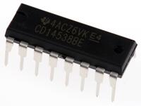 cd14538be Texas Instruments CD14538BE, Dual Monostable Multivibrator, 16-Pin PDIP