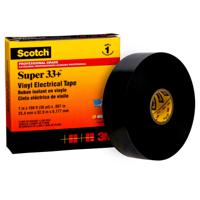 7000043003 3M Scotch Vinyl Electrical Tape Super Black PVC Electrical Insulation Tape, 25.4mm x 33m