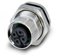 1553462 Phoenix Contact Circular Connector, 4 Contacts, Rear, M12 Connector, Socket, Female, IP65, IP67