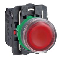 xb5aw3445 Schneider Electric XB5 Series Illuminated Push Button, 22mm Cutout, 1NO + 1NC, 240V, IP66, IP67, IP69