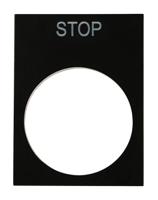 175-3966 RS PRO Legend Plate for Use with Ptec Push Button, Stop