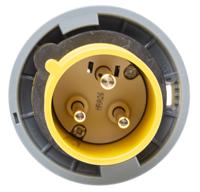 289 MENNEKES, AM-TOP IP67 Yellow Cable Mount 3P Industrial Power Plug, Rated At 32A, 110 V