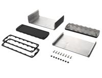 84166100hmt1-abph-1600-0100 Bopla Alubos (Set) Series Black Aluminium General Purpose Enclosure, IP65, Black Lid, 169 x 52 x 100mm