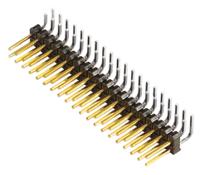 tsw-120-08-l-d-ra Samtec TSW Series Right Angle Through Hole Pin Header, 40 Contact(s), 2.54 mm Pitch, 2 Row, Unshrouded