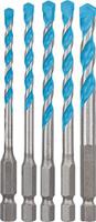 2608900585 Bosch 5-Piece Tile Drill Bit Set for Multi-Material, 8mm Max, 4mm Min, Diamond Bits