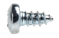 546-5604 RS PRO Bright Zinc Plated Steel Pan Head Self Tapping Screw, N°4 x 1/4in Long 6.5mm Long