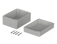 03238000 Bopla Euromas Series Grey ABS Enclosure, IP66, Flanged, Grey Lid, 160 x 120 x 90mm