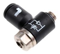 7010-04-19 Legris 7010 Series Threaded Flow Regulator, M5 x 0.8 Male Inlet Port x 4mm Tube Outlet Port