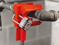 800110 Brady Red 4-Lock Ultra-tough Polypropylene Ball Valve Lockout, 7.95mm Shackle, 31.75mm Attachment
