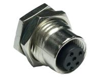 m12a-12pffs-sf8b50 Amphenol Industrial Industrial Circular Connector, 12 Contacts, Panel, M12 Connector, Socket, Female, IP68, IP69K, M