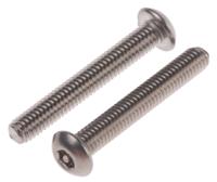 621-2760 RS PRO Plain Button Stainless Steel Tamper Proof Security Screw, M3 x 20mm