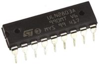 uln2801a STMicroelectronics ULN2801A Octal NPN Darlington Transistor, 500 mA 50 V HFE:1000, 18-Pin DIP