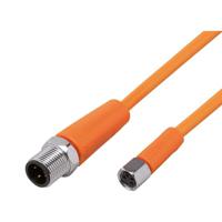 evt290 ifm electronic Male 1 way M12 to Female 1 way M8 Sensor Actuator Cable, 10 m
