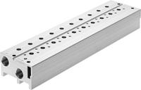 vabm-b10-20s-g14-10-p3 Festo VABM series 10 station G 1/4 Manifold Base for use with 3/2 Way Valves, 576473