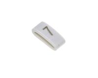 531-07858-hobs85-pvc-wh HellermannTyton HODS85 Slide On Cable Markers, Black on White, Pre-printed "7", 1.8 → 6.3mm Cable, 531-07858