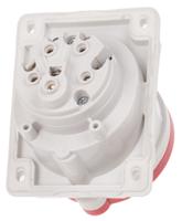 4131667 Scame IP44 Red Panel Mount 3P + N + E Heavy Duty Power Connector Socket, Rated At 16A, 415 V