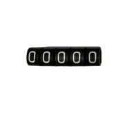 225-2158 RS PRO Slide On Cable Marker, White on Black, Pre-printed "0", 3 → 4.2mm Cable
