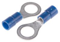 613-9340 RS PRO Insulated Ring Terminal, M7 Stud Size, 1.5mm² to 2.5mm² Wire Size, Blue