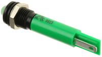 211-550 RS PRO Green Panel Mount Indicator, 24V ac/dc, 8mm Mounting Hole Size, Solder Tab Termination, IP67