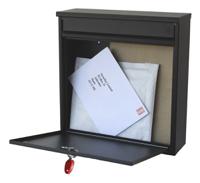 bspb-front360-rk Black Mailbox, 370 mm x 360mm x 110 mm