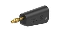641043-21 Staubli Black Plug Banana Plug, 4 mm Connector, Solder Termination, 32A, 30 → 60V, Gold Plating