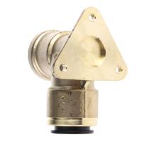 pm22wb JG Speedfit Brass Pipe Fitting, 90° Push Fit Wall Plate Elbow Adapter, Female 3/4in to Female 22mm