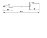 tla-25 Teishin Electric Crocodile Clip Lead, 500mm Lead Length