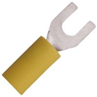 v55-5a JST Crimp Spade Connector, 2.6mm² to 6.6mm², 12AWG to 10AWG, 5mm Stud Size Vinyl, Yellow
