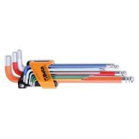 96bp-clsc9 BETA 9 piece Ball Nose Metric Hex Key, 1.5 → 10mm